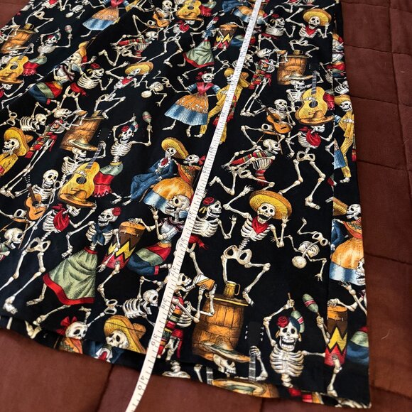 Partying skeletons /Day of the Dead dress by Paper Doll Productions S - Picture 9 of 13